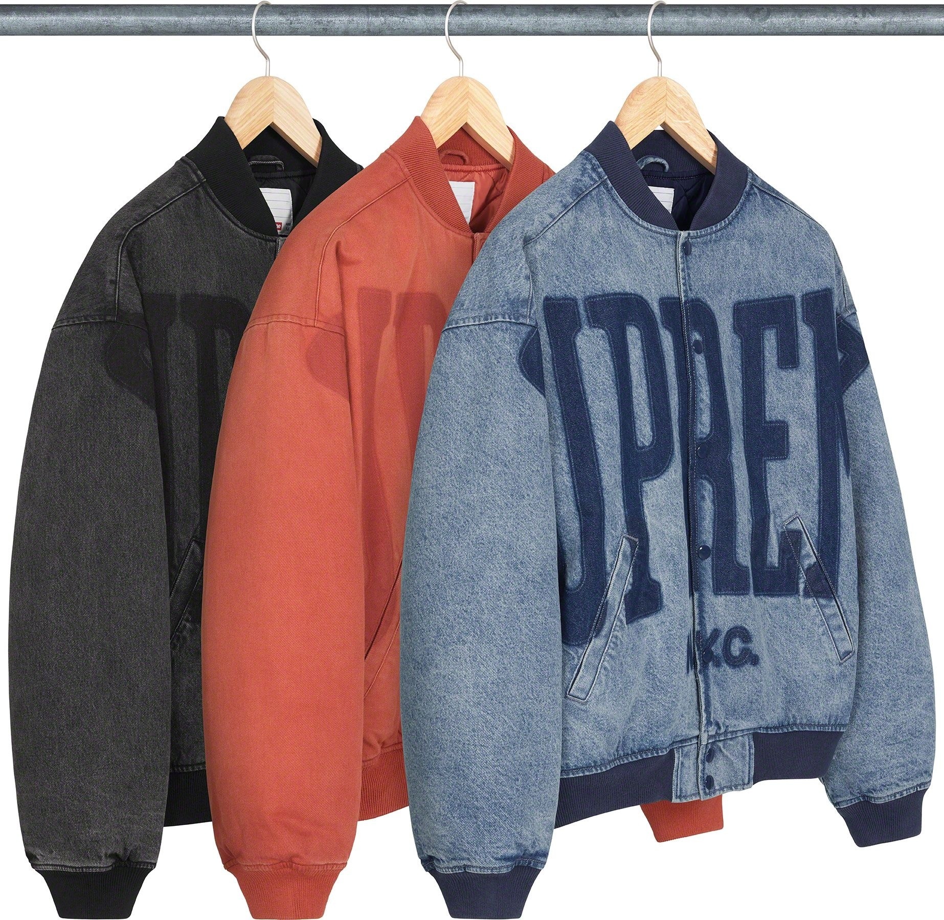 Washed Knockout Denim Varsity Jacket